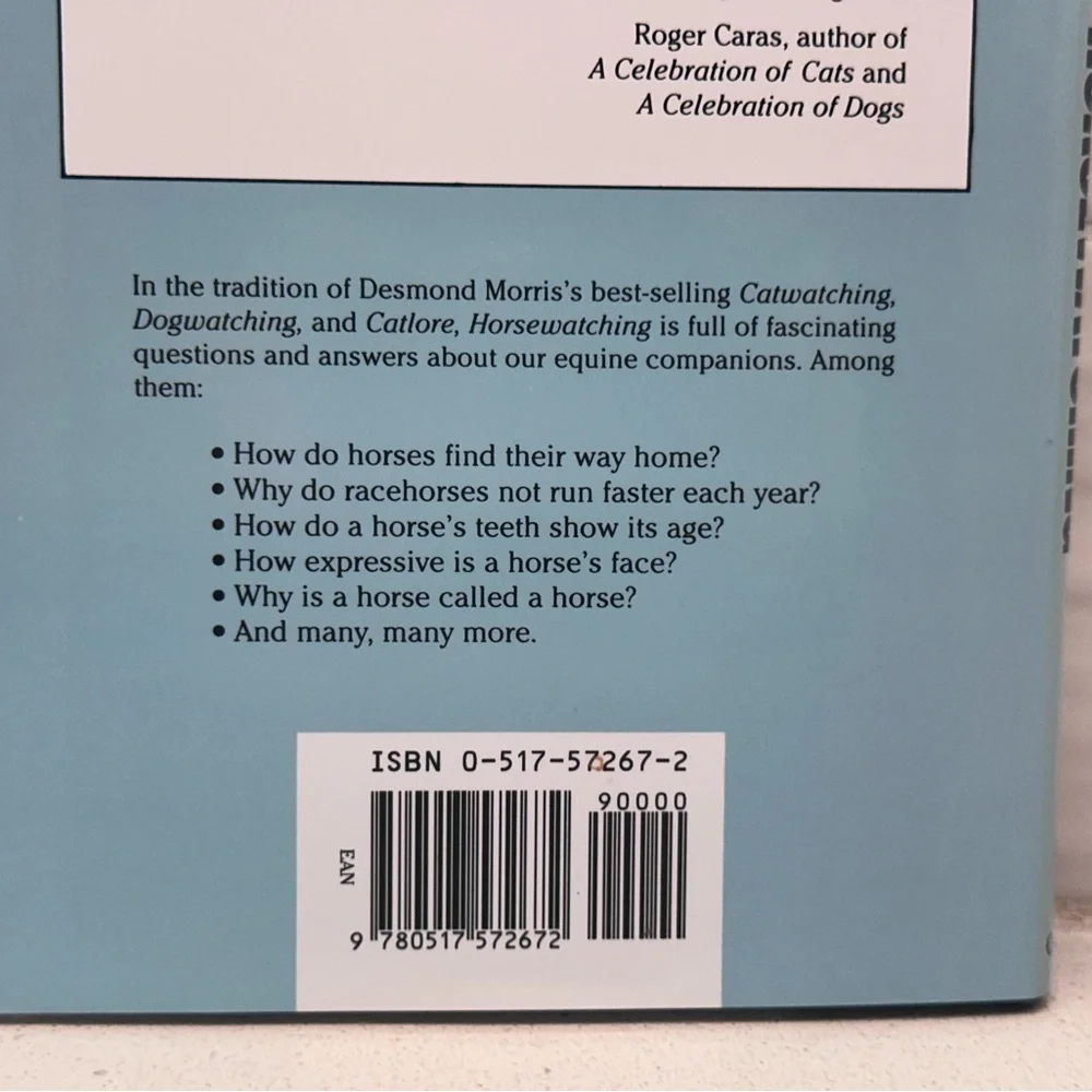 Horsewatching: Why Does A Horse Whinny by Desmond Morris (1989, Hardcover)